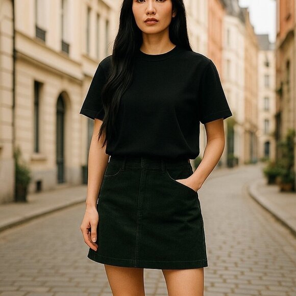New York & Company Dresses & Skirts - NY&Co Size 10 Hunter Green Corduroy Y2K Mini Skirt with Front Pockets 90s